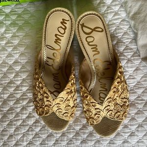 Sam Edelman Sareen natural raffia heels size 7